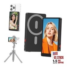 4" Slim Selfie Monitor Screen for iPhone/Android, Magnetic Wireless 4" Black