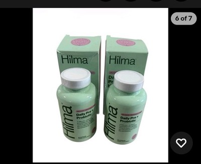 Hilma Daily Pre + Probiotic + Herbs 60ct-Support Gut Health Ex 9/2026- LOT OF 2