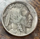 1914 Buffalo Nickel Nice Original VF CHRC