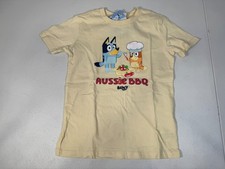 Size 5 Bluey Aussie BBQ Tee   Brown Short Sleeve Graphic Shirt