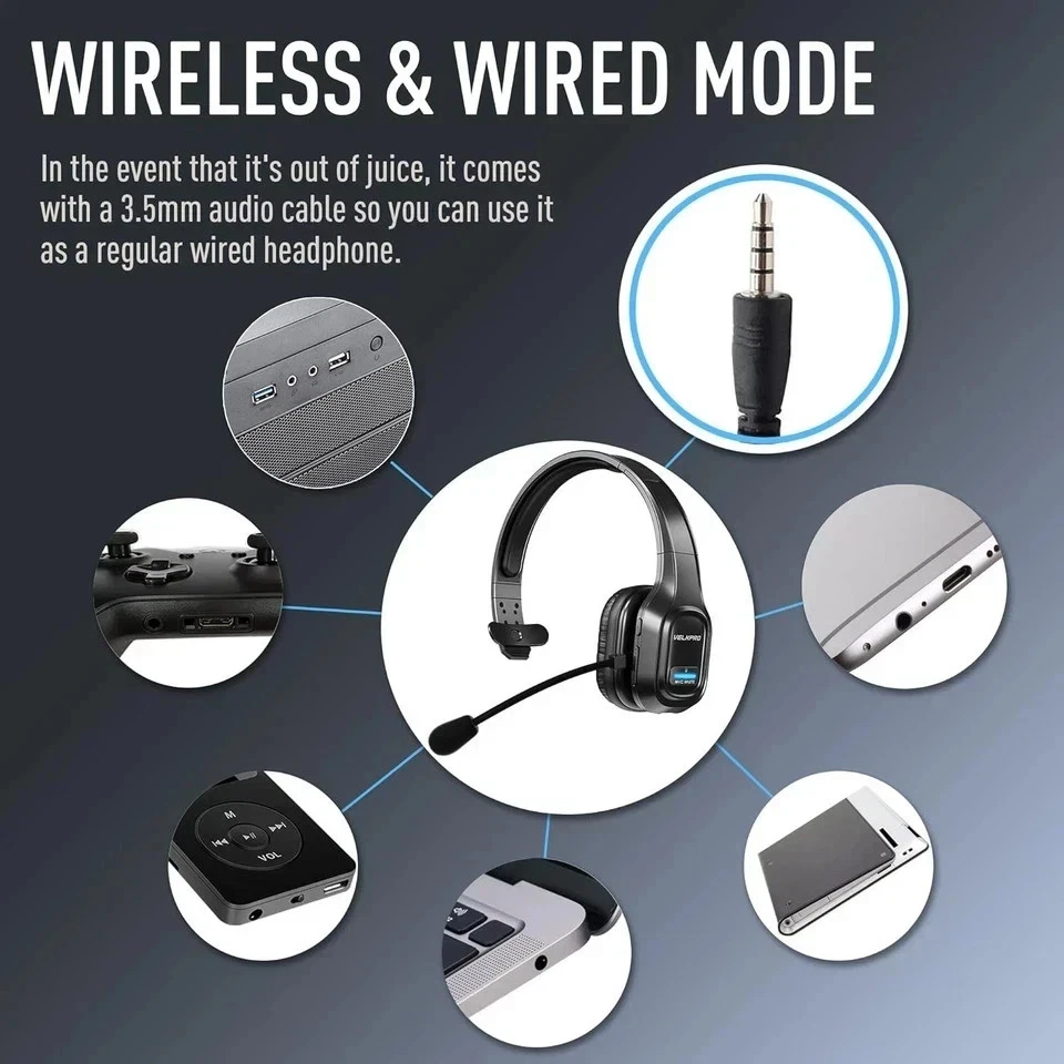 Auriculares Inalámbricos Blue Parrot Auriculares Bluetooth Camión Conductor Cancelación de Ruido Foto 4 de 4