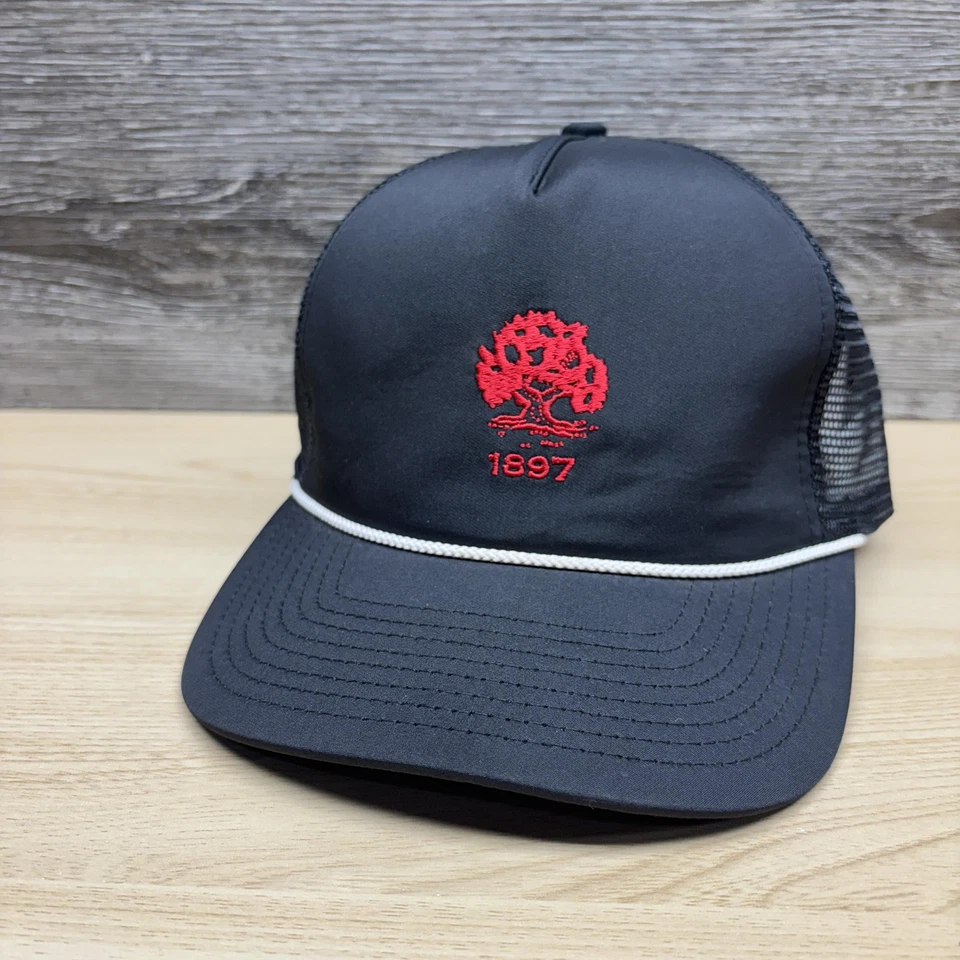 Gorra Imperial Gorra Snap Back Talla Única Negro Rojo Árbol 1897 Malla Camionero Cuerda Para Hombres Foto 3 de 4