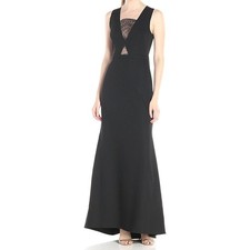 Bcbgmaxazria Landen Lace Detail Sleeveless Dress Size 0 Black