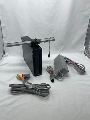 Nintendo Wii Console System Only Black RVL-001 (USA) Console & Cords