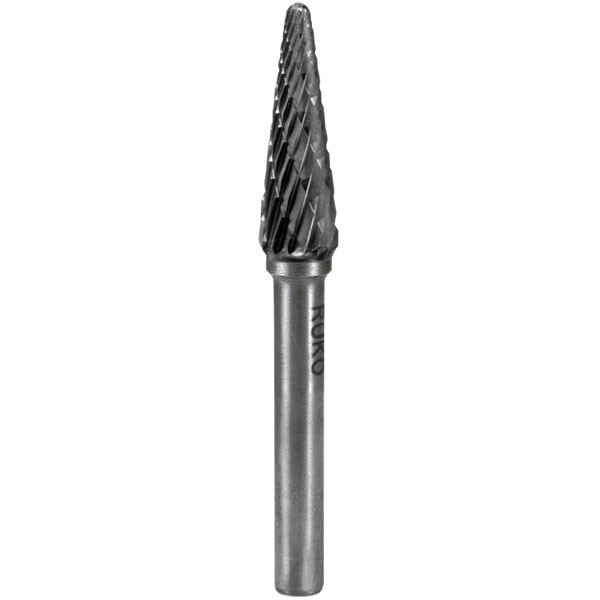 RUKO Tungsten Carbide Rotary Burr Shape L Round Cone - 8mm