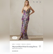 *FLASH SALE* NWT $5k Ralph Lauren Purple Label Collection Maynard Ikat Gown