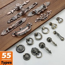 Retro Handles Antique Door Drawer Pulls Cabinet Ring Knob Cupboard Wardrobe