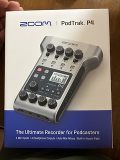 Zoom PodTrak P4 Portable Digital Recorder 4 XLR In USB C SD