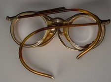Vintage CESCO 22 Chicago Eye Shield Safety Glasses Motorcycle Steampunk 1940s