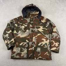 Vtg Cabelas Camo Hunting Jacket Men s Sz L GoreTex Thinsulate Heavy Coat USA 80s