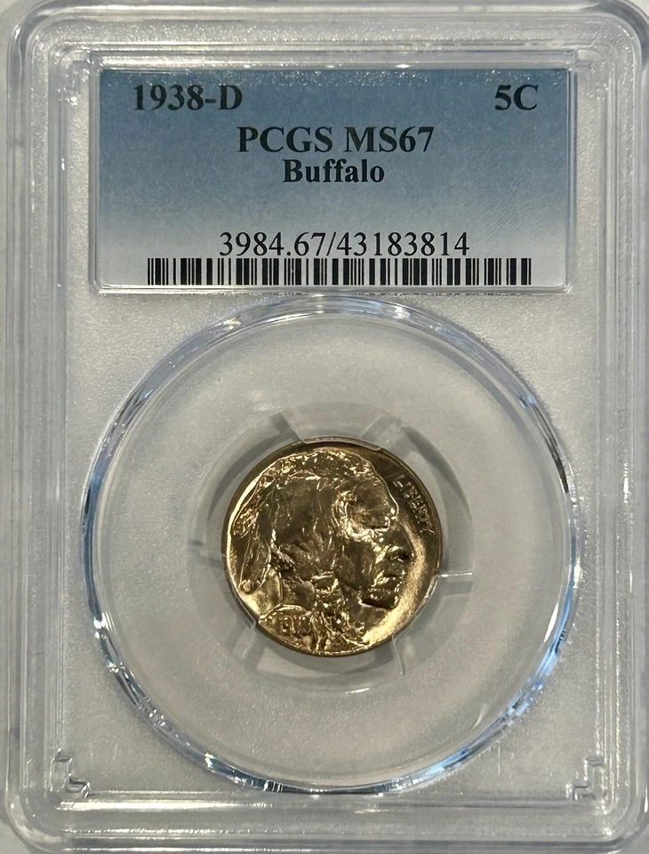 1938-D Buffalo Nickel PCGS MS67 – Lustrous Gem! TrueView Certified - Image 4 of 4