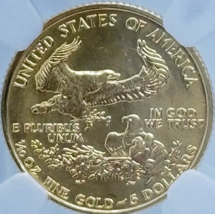 American Gold Eagle 1986-P $5 como nuevo 69 Mercanti firmado #14106 Foto 4 de 4