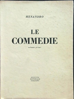 DIE KOMÖDIEN BAND ERSTER MENANDRO ITALIENISCHES VERLAG 0000 \