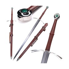 52" European Medieval Knight Western Sword Sharp 65 Manganese Steel Blade Ful...