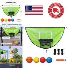 Portable Trampoline Basketball Hoop for Indoor Outdoor Use with Mini Basketballs