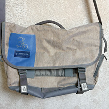 Timbuk2 Stork Diaper Messenger Bag Woven Tan  Gray NO CHANGING PAD 13x15"