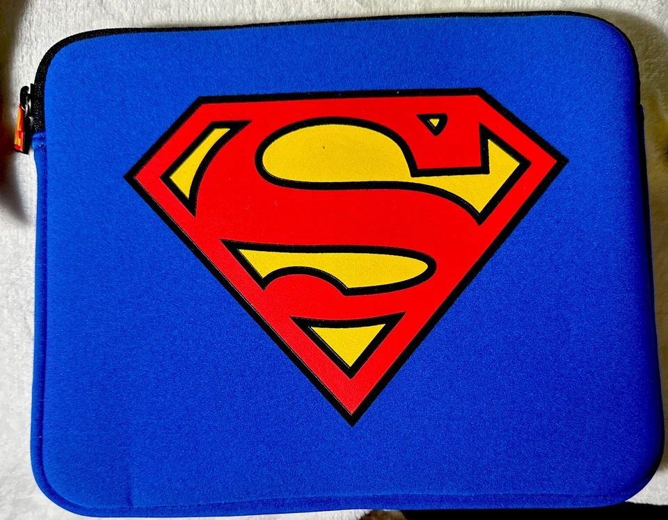 Superman Logo Blue Neoprene iPad Android Tablet Zippered Case Fits up to 10" - Image 4 of 4