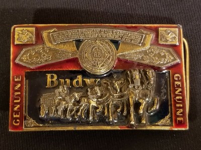 budweiser belt buckle