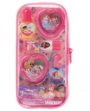 Disney Princess Lip Smacker Pouch Color Cosmetic Set 5pc New with Case