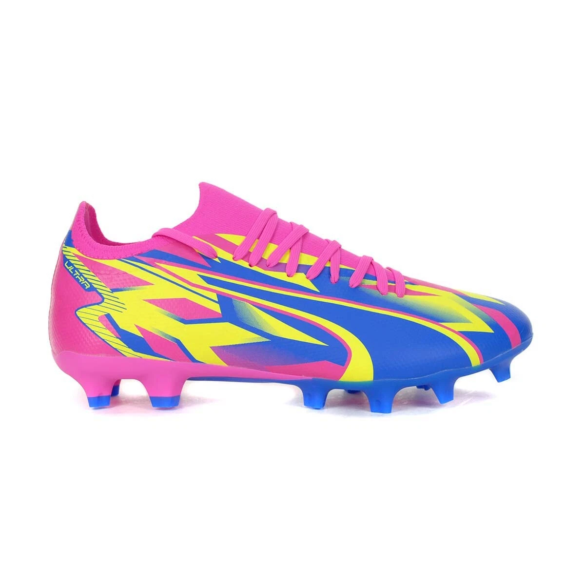 PUMA Tacchetti da calcio da uomo Ultra Match Energy rosa giallo blu solidi 1075...