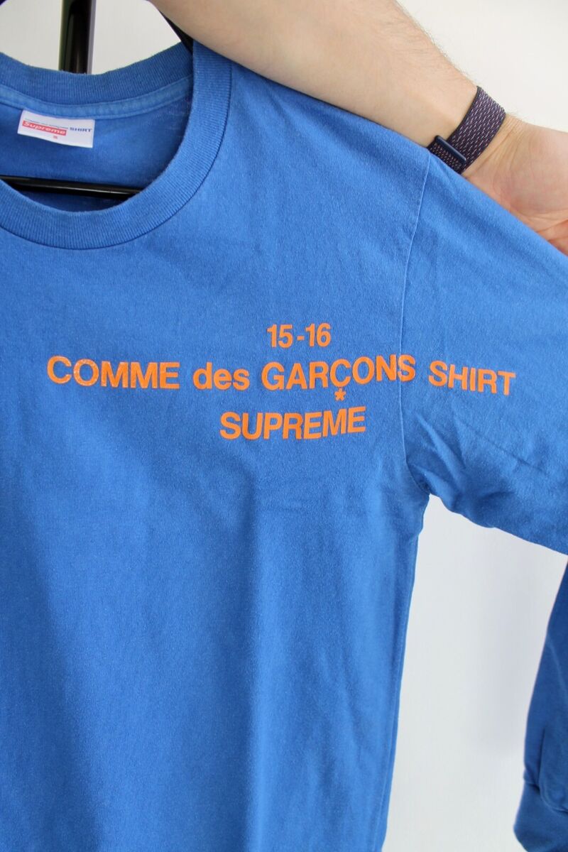 Supreme x Comme Des Garcons CDG Shirt Long Sleeve Tee size S Supreme x Comme Des Garcons CDG Shirt Long Sleeve Tee size S