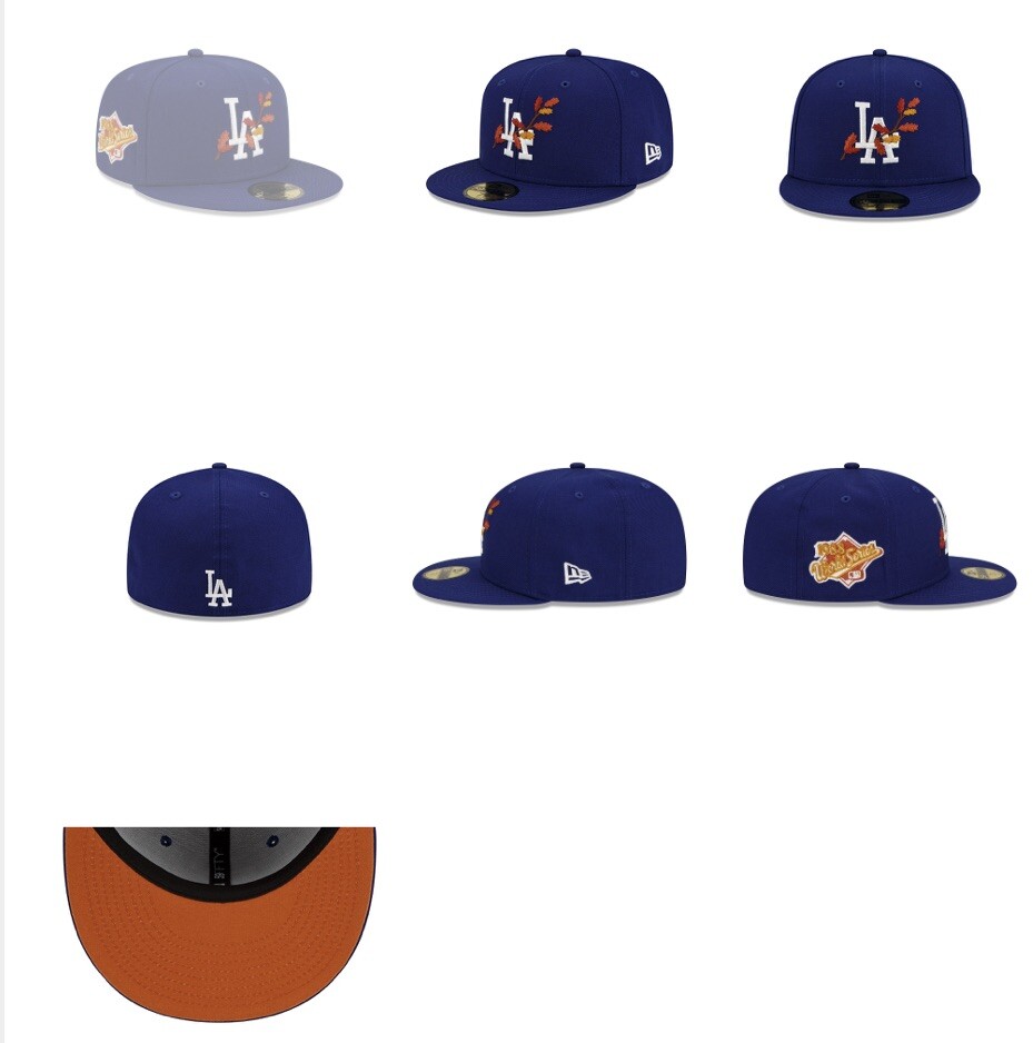帽子 Ayelayen New Era 59FIFTY LA 7 3/8 Los Angeles Dodgers Leafy Front New Era 59fifty Fitted Cap 7