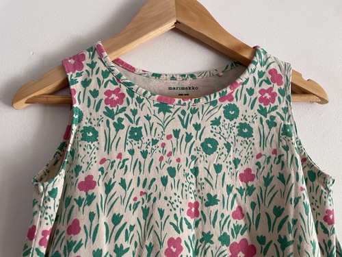 MARRIMEKKO x UNIQLO Girls Sleeveless Swing Dress Size 5-6 Years Pockets Cotton - Picture 5 of 9
