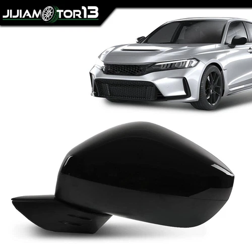 3 pins Power Adjust Black Mirror Left Driver Side Fit For Honda Civic 2022 2023