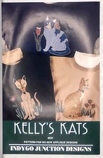 Indygo Junction Designs Kellys Kats No Sew Applique By Kelly Kulla Uncut