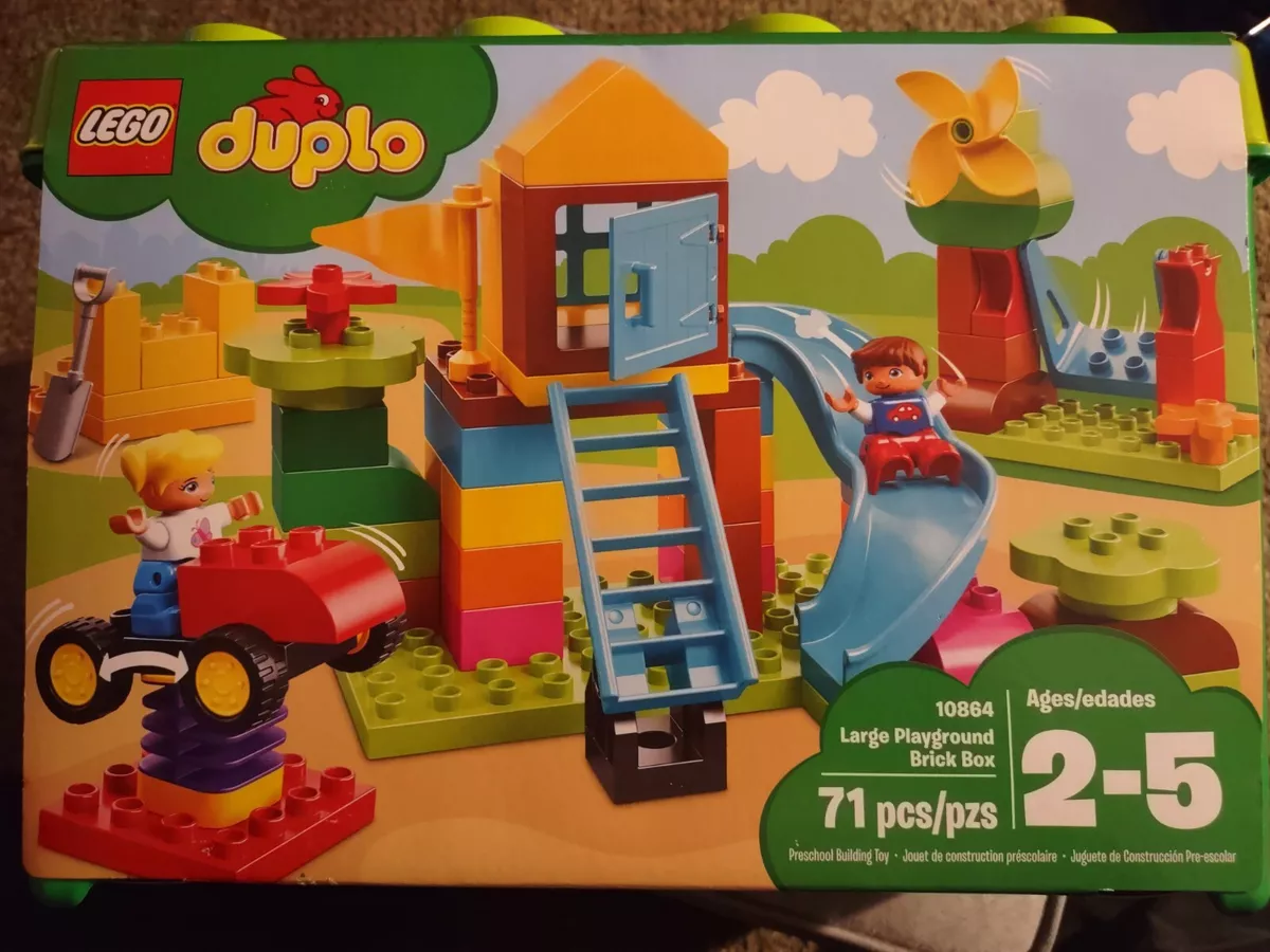 storm skepsis genetisk Lego DUPLO Large Playground Brick Box 10864 Set blonde girl 71 Pieces BRAND  NEW | eBay