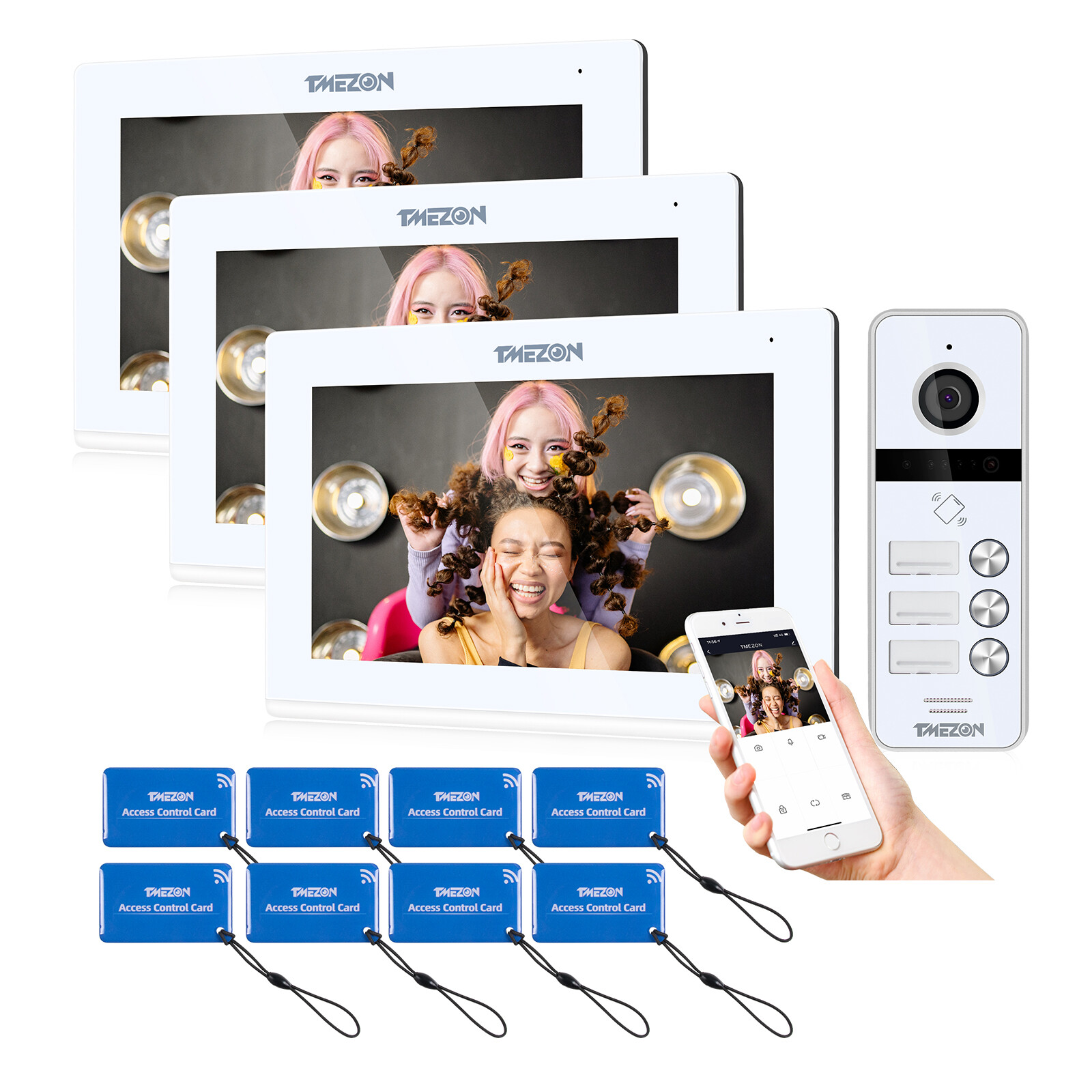 TMEZON 1080P WLAN Video Türsprechanlage Türklingel