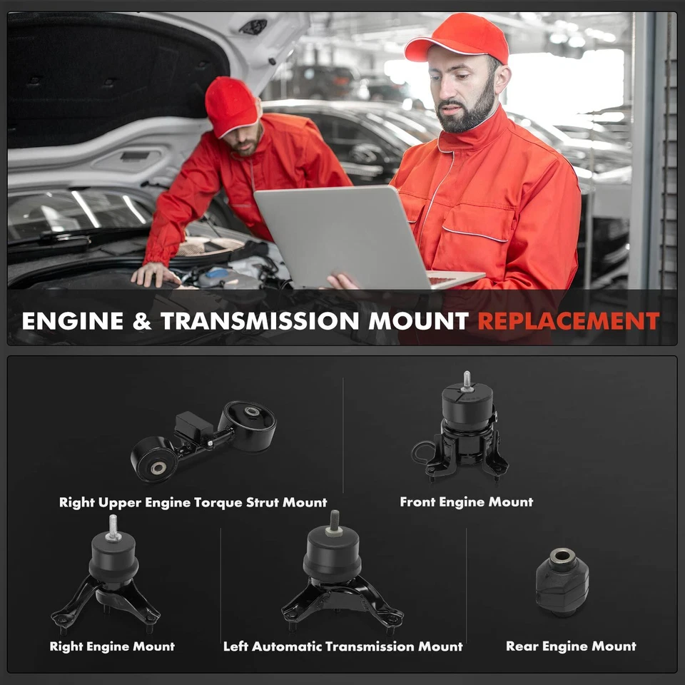 Motor de motor 5 piezas y puntal de par y automático. Soporte de transmisión para Toyota Highlander Foto 2 de 4