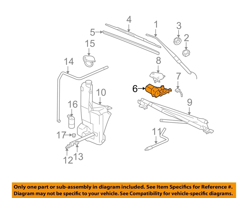 Used Windshield Wiper Motor fits: 2001 Gmc Yukon  Grade A - Image 3 of 4
