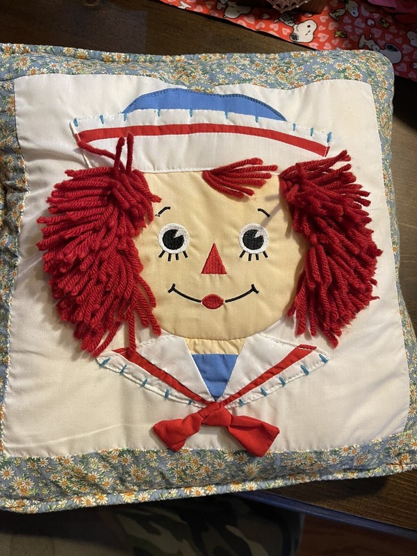 Raggedy Ann Pillow Cover And 14x14  Pillow