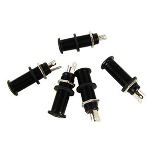5 Pcs 1/4" Cylinder Output Flush Mount Jack for Electric Guitar Parts