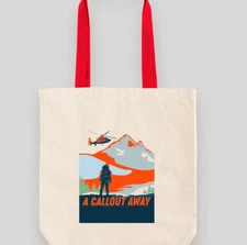 Cotton Canvas Tote Bag- Search and Rescue Film "A Callout Away"