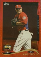 2014 Topps Update Series Mike Trout Red Foil All Star Game Card #US54 Mint+ Nice
