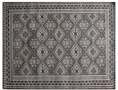 8x10 Gray All-Over Viscose Handmade Gray Transitional Rug PIX-29101