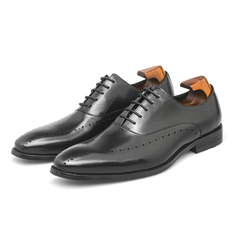SAOLA Scarpe da lavoro uomo business Oxford vera pelle intagliata stringate formali taglia