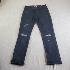 Ring Of Fire Jeans Boys 14 Blue Slim Fit Distressed Straight Leg Denim