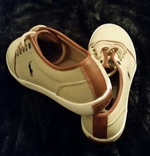New with Box Polo Ralph Lauren Junior Shoes/ Khaki/ S4.5 never worn, for boys
