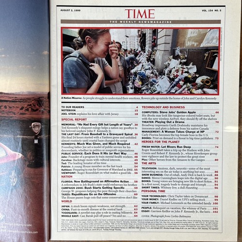 Vtg 1999 JFK Jr John F Kennedy Death Magazine Lot Commemorative Tribute Memorial - Foto 4 di 20