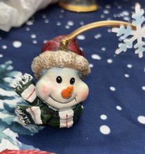Home Interiors Christmas Snowman Candle Snuffer With Snowflake Handle