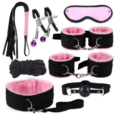 Bondage Couples Love Aid Straps BDSM Belt Handcuffs Ankle Cuffs 8 pieces