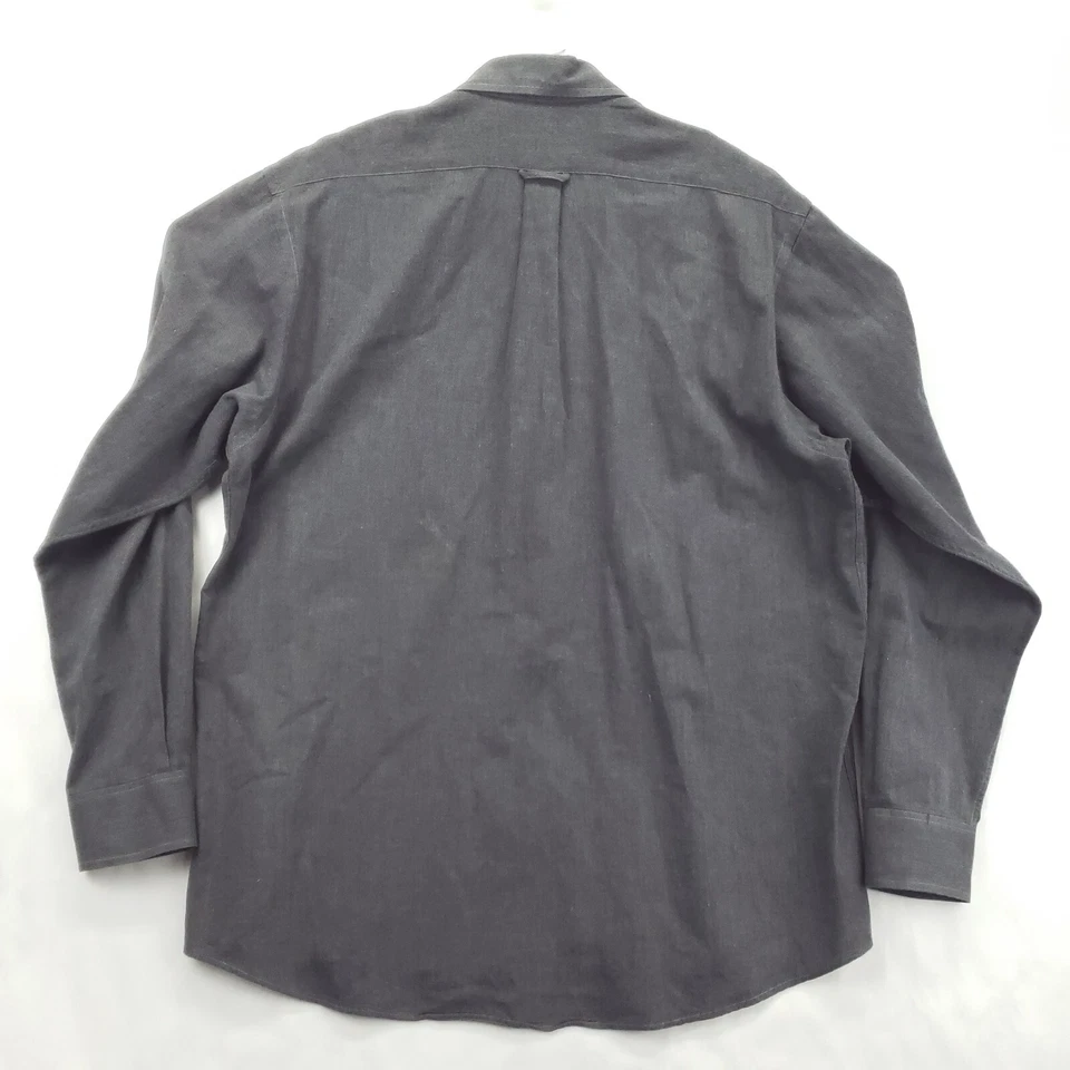 Burberry London Shirt Mens Large Gray Cotton Long Sleeve Classic Button-Down - Image 2 of 4