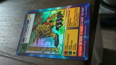 saberleomon holographic card Digimon Karten Saberleomon holo 1st Edition