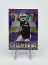 2021 PANINI PLAYOFF CALL TO ARMS Purple Prizm #6 DEREK CARR  RAIDERS