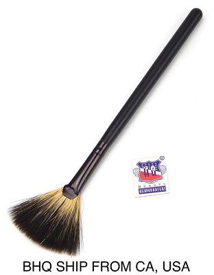Fan Mask Brush Acid Applicator for Glycolic Lactic, Goat Bristles