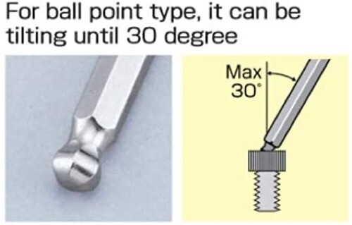 TONE Ball Point Hex Key Wrench Set L-Type with Holder BS900 9 Tools ...