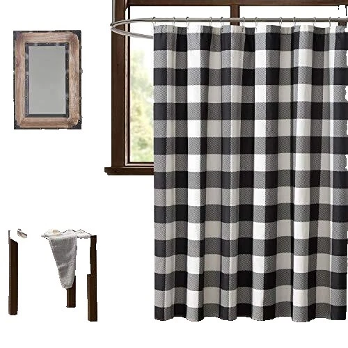 Cortinas de Baño Negro De Vacaciones